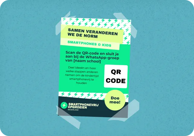 Poster WA QR code schoolgroep