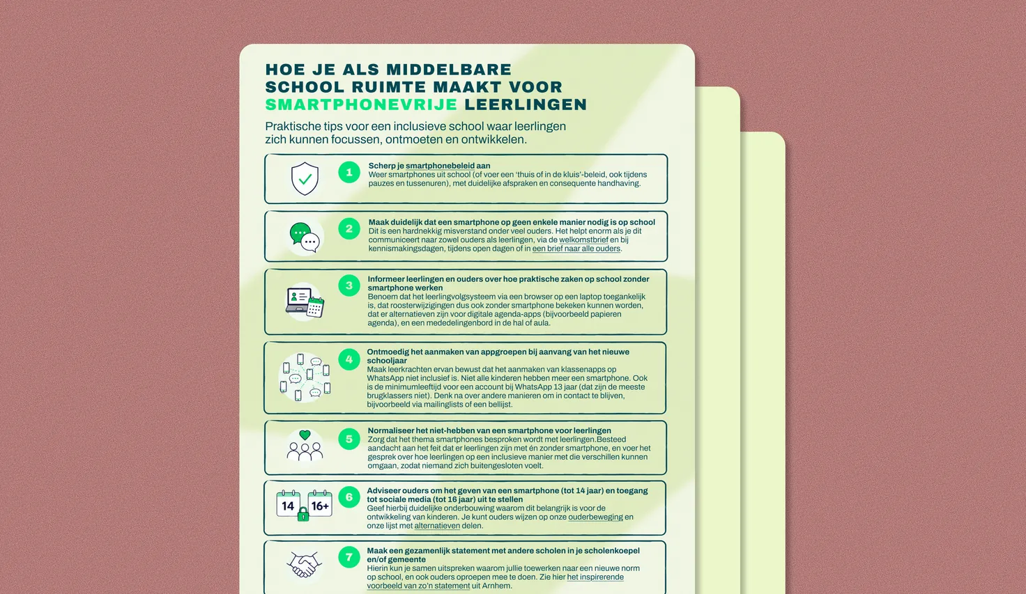 Print-out stappen middelbare school