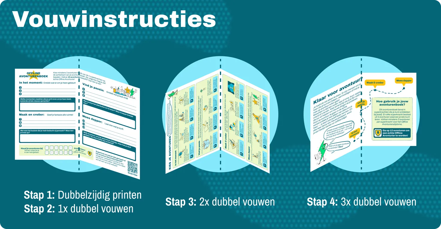 Vouwinstructies Offline Avonturenboek